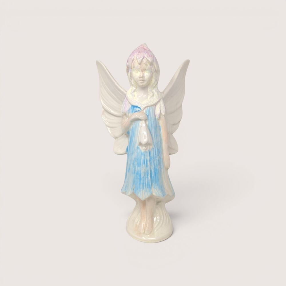 1970s Unbranded Ceramic Standing Fairy Figurine
